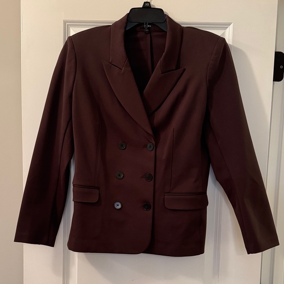 Express Double Breasted Jacket / Blazer. Large. Chocolate Brown. - Picture 2 of 8